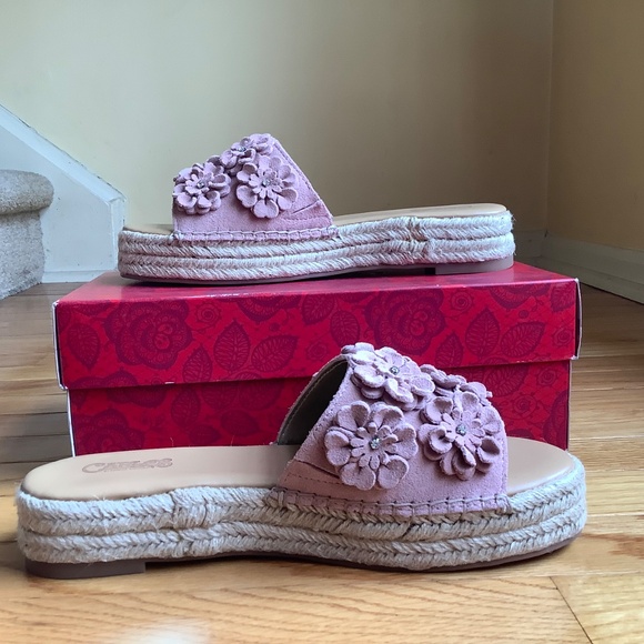 Carlos Santana Chandler Suede Slide Sandals Pink Blush SZ 9.5 - Picture 3 of 13